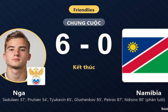 Nga 6-0 Namibia: Nga giành chiến thắng