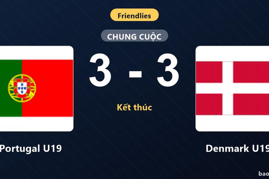 Portugal U19 3-3 Denmark U19: Hai đội chia điểm