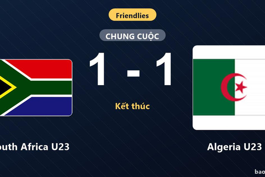 South Africa U23 1-1 Algeria U23: Hai đội chia điểm