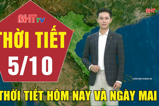 Dự báo thời tiết Hà Tĩnh đêm 4/10 ngày 5/10/2026