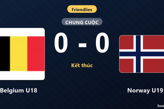 Belgium U18 0-0 Norway U19: Hai đội chia điểm