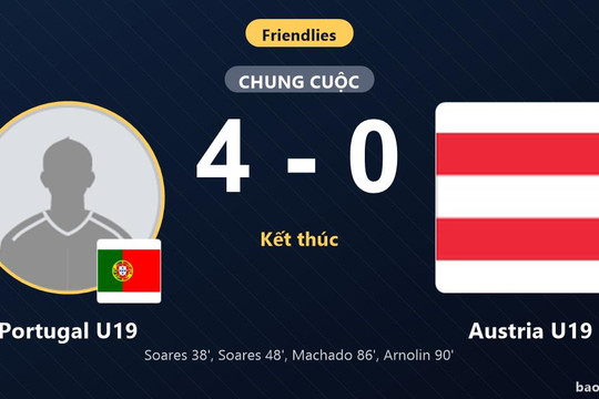 Portugal U19 4-0 Austria U19: Portugal U19 giành chiến thắng