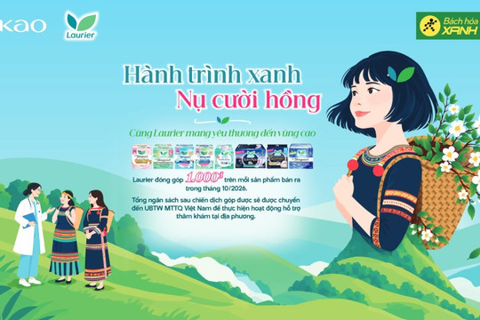 Cách tham gia góp 1.000 đồng hỗ trợ sức khỏe phụ nữ vùng cao khi mua Laurier tại Bách hóa XANH