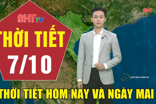 Dự báo thời tiết Hà Tĩnh đêm 7/10 ngày 8/10/2026