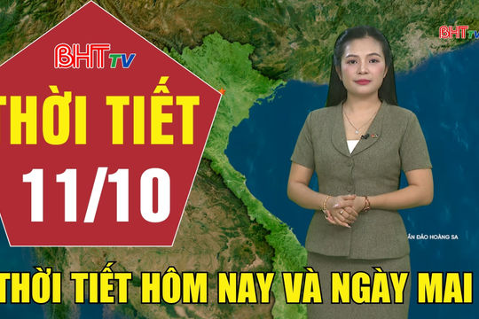 Dự báo thời tiết Hà Tĩnh đêm 10/10 ngày 11/10/2026