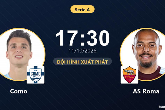 Trực tiếp Como vs AS Roma: AS Roma mất người