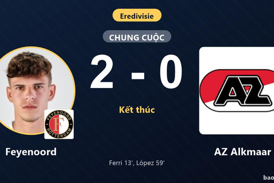 Feyenoord 2-0 AZ Alkmaar: Feyenoord giành chiến thắng