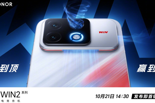 HONOR công bố dòng điện thoại Win 2 và Win Tablet tích hợp quạt tản nhiệt vào ngày 21/10
