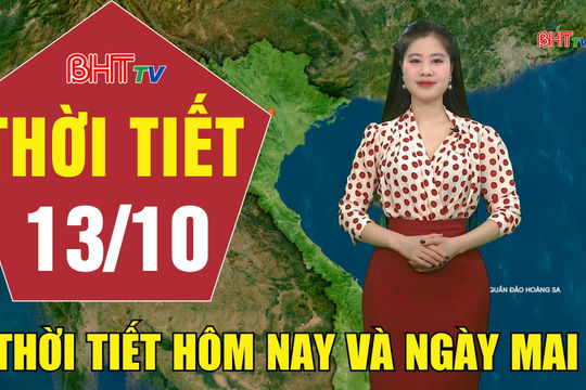 Dự báo thời tiết Hà Tĩnh đêm 12/10 ngày 13/10/2026