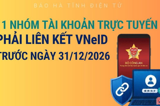 [Infographic] 11 nhóm tài khoản trực tuyến phải liên kết, xác thực VNeID trước ngày 31/12/2026