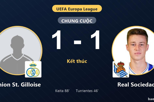 Union St. Gilloise 1-1 Real Sociedad: Hai đội chia điểm