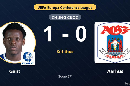 Gent 1-0 Aarhus: Gent giành chiến thắng