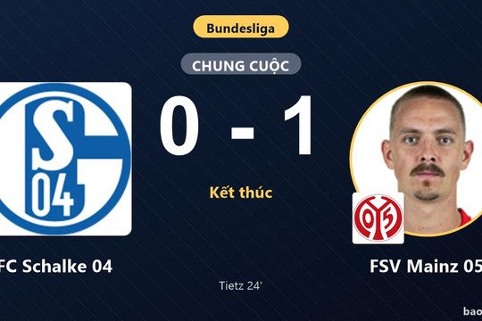 FC Schalke 04 0-1 FSV Mainz 05: FSV Mainz 05 giành chiến thắng