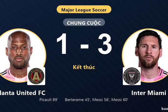 Atlanta United FC 1-3 Inter Miami: Inter Miami giành chiến thắng