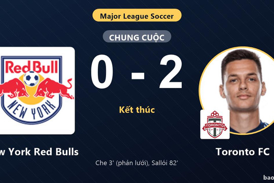 New York Red Bulls 0-2 Toronto FC: Toronto FC giành chiến thắng