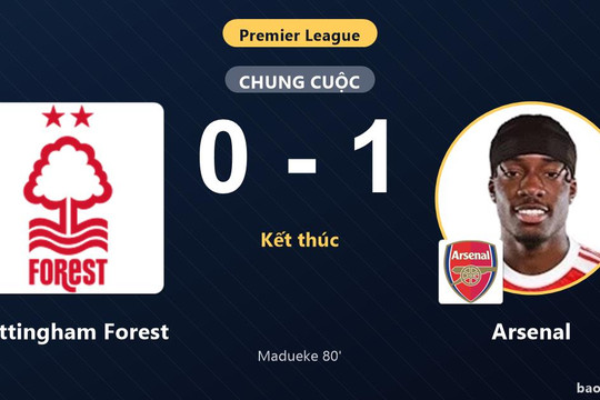 Nottingham Forest 0-1 Arsenal: Arsenal giành chiến thắng