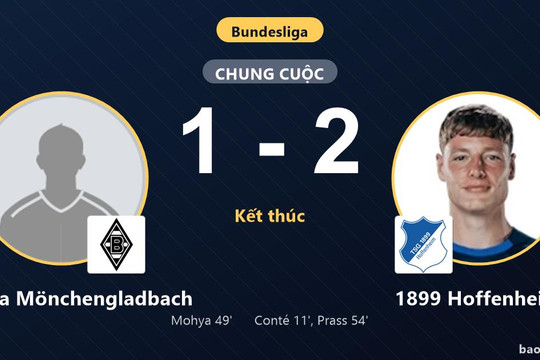 Borussia Mönchengladbach 1-2 1899 Hoffenheim: 1899 Hoffenheim giành chiến thắng