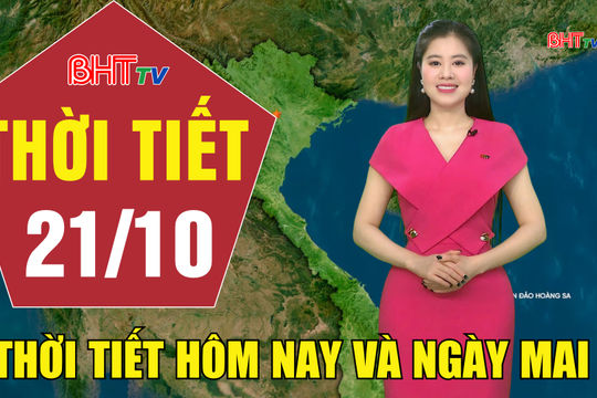 Dự báo thời tiết Hà Tĩnh đêm 20/10 ngày 21/10/2026