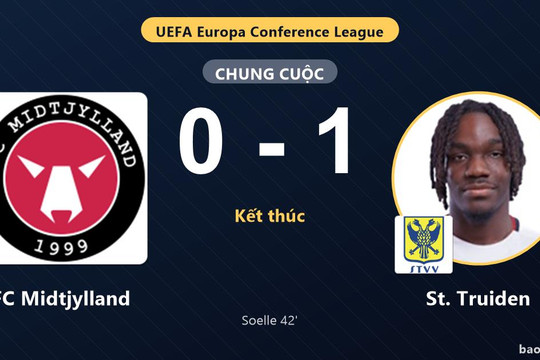 FC Midtjylland 0-1 St. Truiden: St. Truiden giành chiến thắng