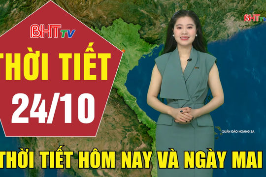 Dự báo thời tiết Hà Tĩnh đêm 23/10 ngày 24/10/2026