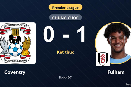 Coventry 0-1 Fulham: Fulham giành chiến thắng