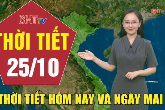 Dự báo thời tiết Hà Tĩnh đêm 24/10 ngày 25/10/2026