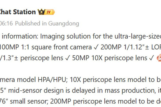 OPPO Find X10 Ultra lộ thông số ấn tượng với camera LOFIC 200MP, màn hình 144Hz và pin 8.500mAh