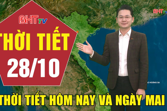 Dự báo thời tiết Hà Tĩnh đêm 27/10 ngày 28/10/2026