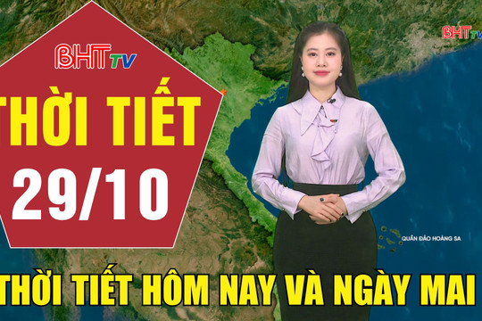 Dự báo thời tiết Hà Tĩnh đêm 28/10 ngày 29/10/2026