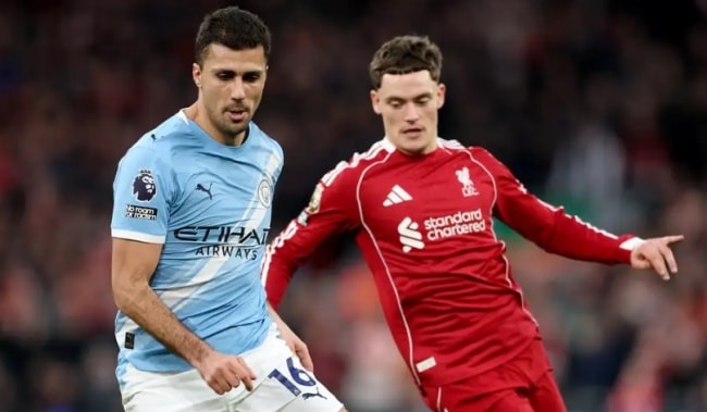 Rodri tái hiện đẳng cấp Quả bóng vàng trong chiến thắng của Man City tại Anfield