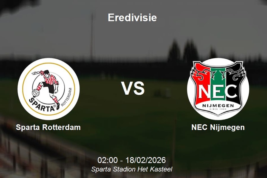 Nhận định Sparta Rotterdam vs NEC Nijmegen - Đại chiến top 5 Eredivisie