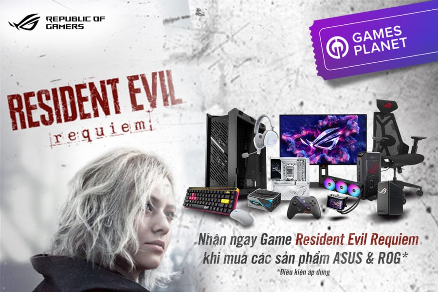 Sở hữu Resident Evil Requiem trị giá 1,45 triệu đồng khi mua linh kiện Asus và ROG