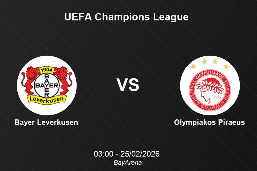 Nhận định Bayer Leverkusen vs Olympiakos Piraeus - UEFA Champions League