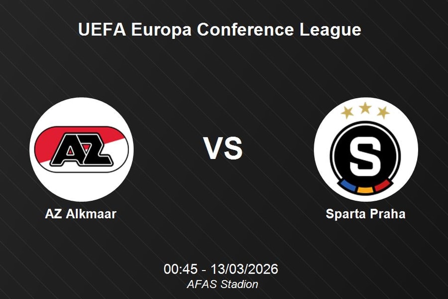 Nhận định AZ Alkmaar vs Sparta Praha - 00:45 ngày 13/03/2026