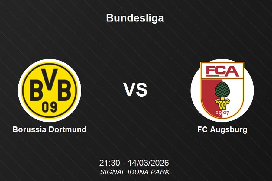 Nhận định Borussia Dortmund vs FC Augsburg - Bundesliga
