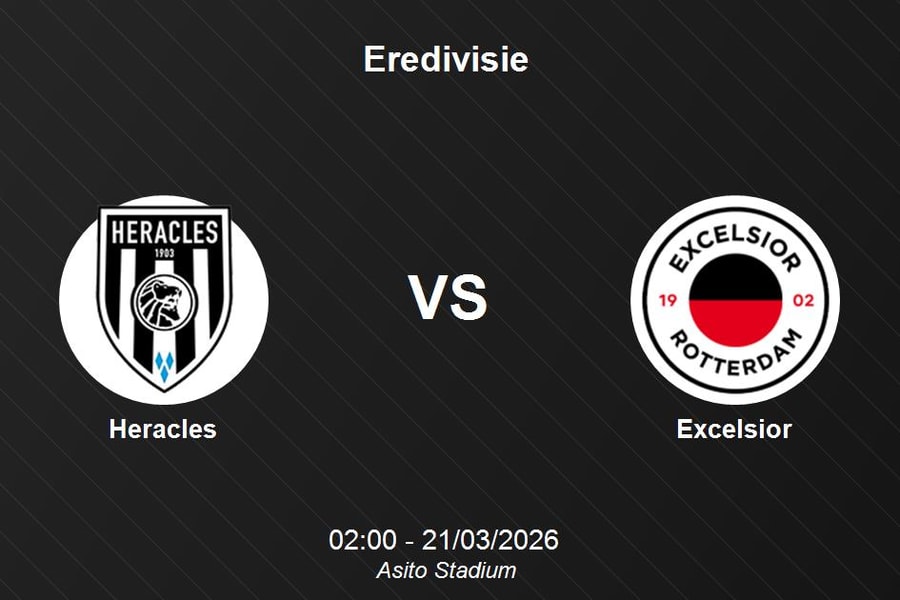 Nhận định Heracles vs Excelsior - Cuộc chiến sinh tồn tại giải VĐQG Hà Lan
