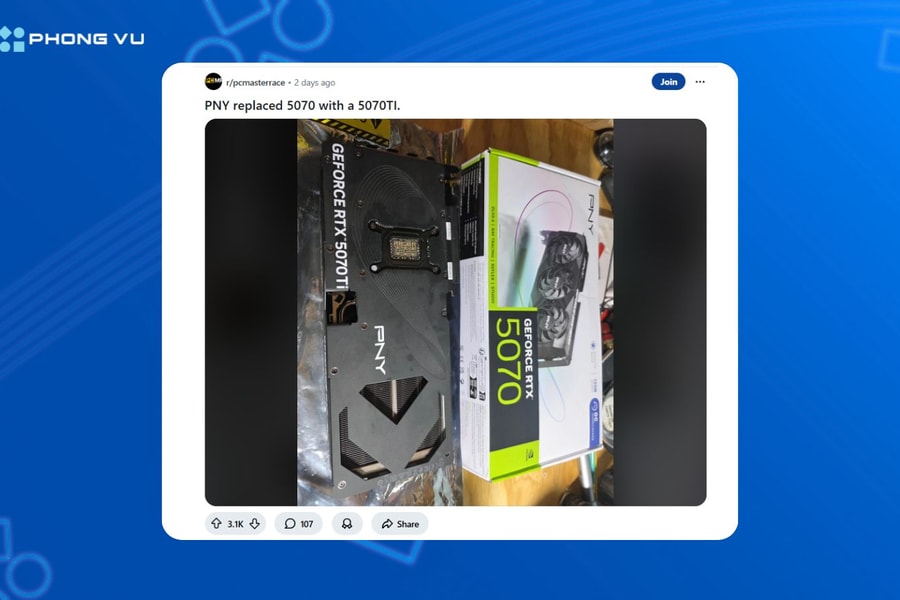 Hy hữu: Gửi card đồ họa RTX 5070 đi bảo hành, người dùng nhận lại bản RTX 5070 Ti