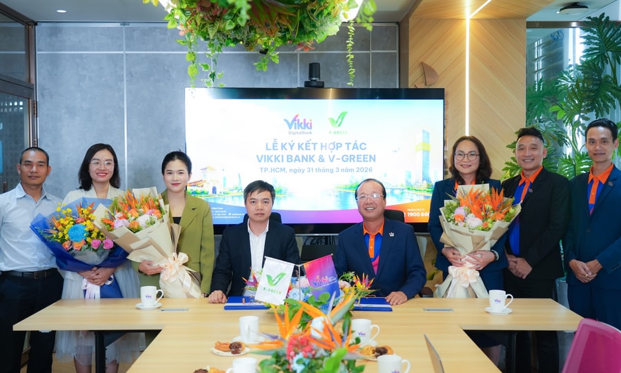 V-Green hợp tác Vikki Bank: Đẩy mạnh mạng lưới trạm sạc và tủ đổi pin xe điện
