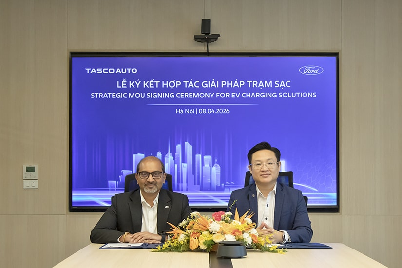 Tasco Auto và Ford Việt Nam hợp tác chia sẻ hạ tầng sạc xe điện toàn quốc