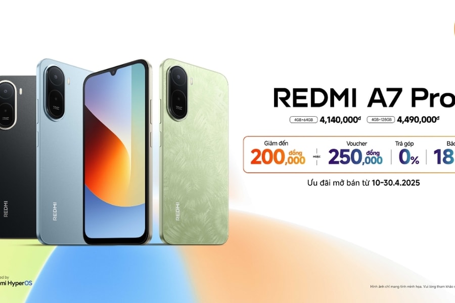 Xiaomi ra mắt REDMI A7 Pro tại Việt Nam: Màn hình 120Hz, pin 6,000 mAh giá từ 4.49 triệu đồng