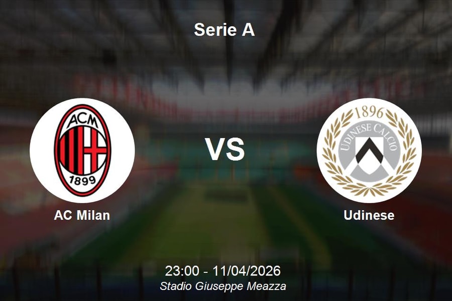Nhận định AC Milan vs Udinese - Serie A: 'Rossoneri' quyết tâm xây chắc vị trí trong top 3