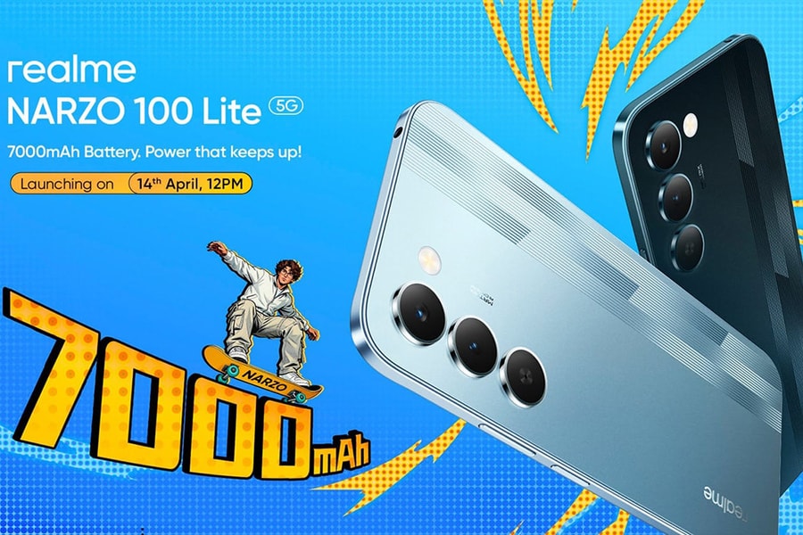 realme Narzo 100 Lite 5G ra mắt ngày 14/4: Pin 7.000 mAh và màn hình 144Hz