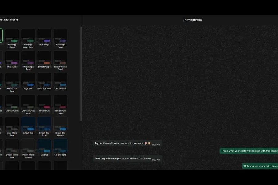 WhatsApp Web bổ sung 49 chủ đề giao diện mới cho phép cá nhân hóa sâu sắc