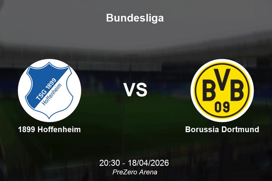 Nhận định 1899 Hoffenheim vs Borussia Dortmund - Vòng 30 Bundesliga: Thử thách tại PreZero Arena
