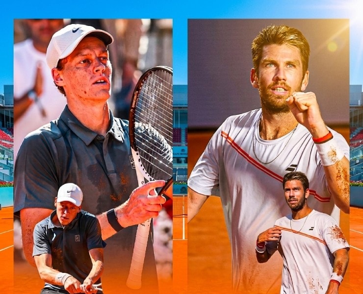 Vòng 4 Madrid Open: Sinner giải mã Norrie, Ruud đại chiến Tsitsipas giành vé tứ kết