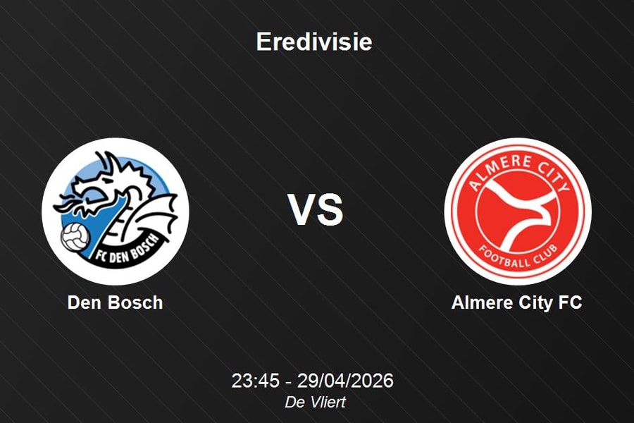 Nhận định Den Bosch vs Almere City FC - Giải VĐQG Hà Lan Eredivisie ngày 29/04