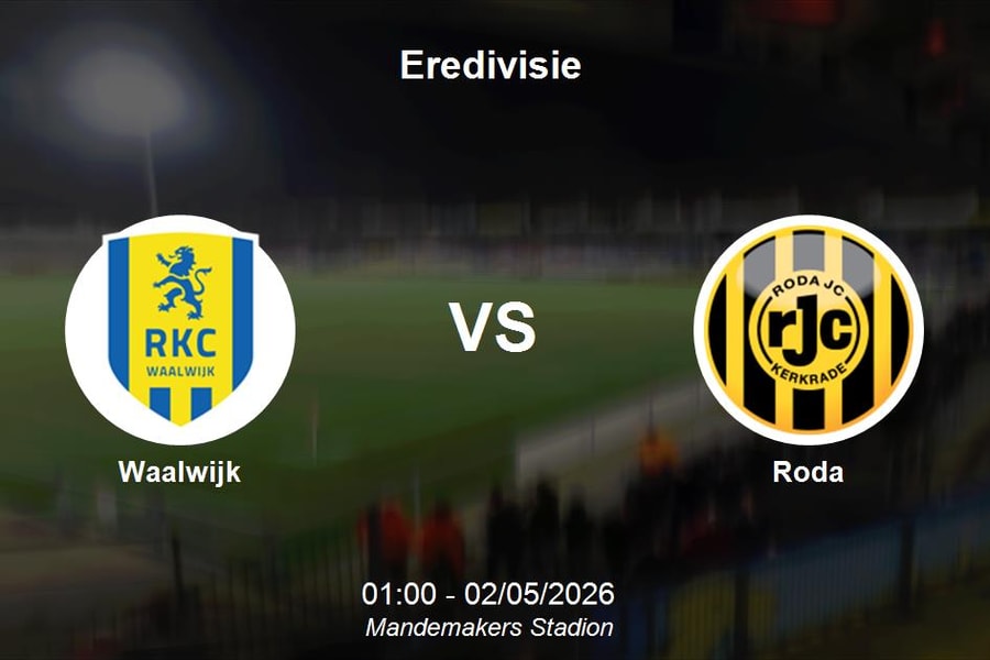 Nhận định Waalwijk vs Roda - Eredivisie: Cuộc đối đầu cân sức tại Mandemakers Stadion