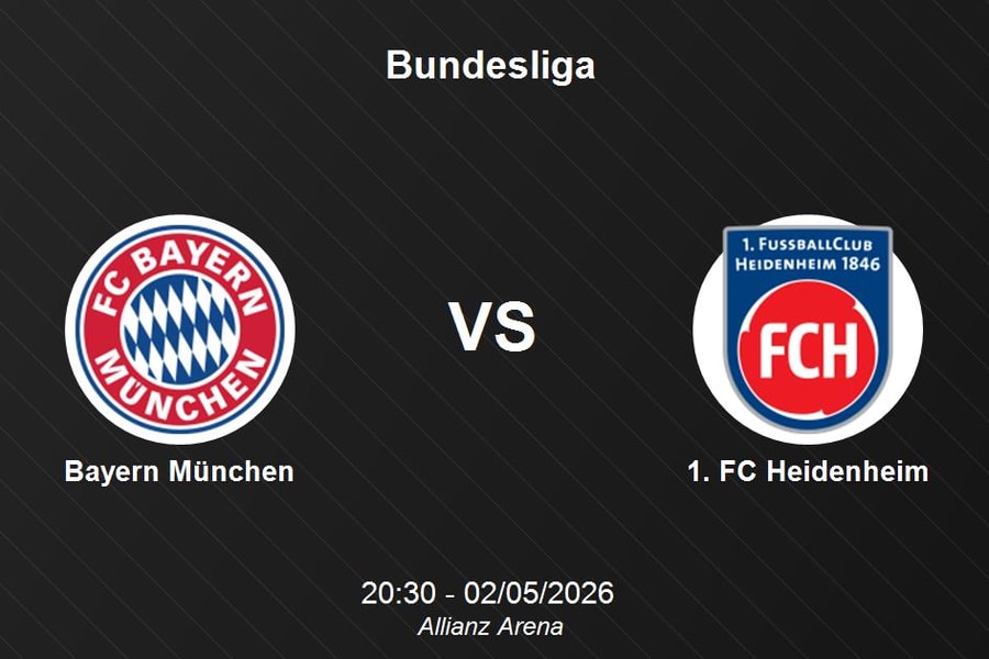 Nhận định Bayern München vs 1. FC Heidenheim - Bundesliga: Sức mạnh áp đảo tại Allianz Arena