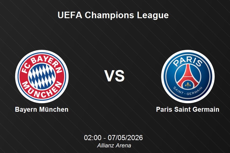 Nhận định Bayern München vs Paris Saint Germain - UEFA Champions League