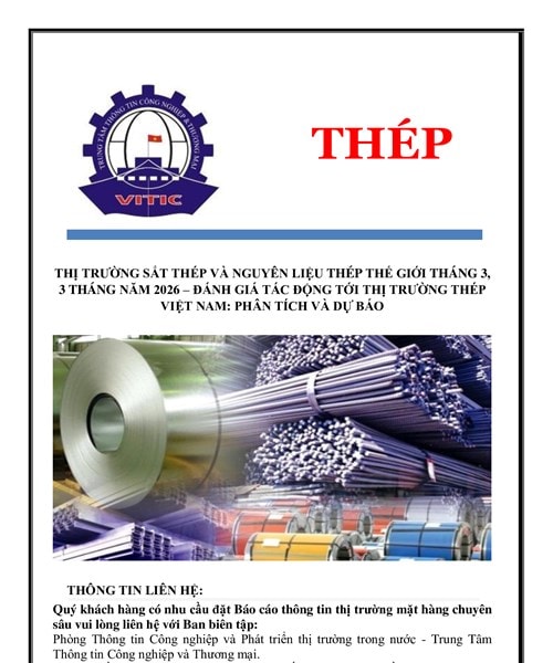Giá thép thế giới tháng 3 năm 2026 tăng lên mức 450-480 USD/tấn